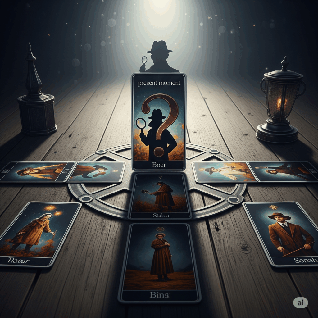 タロットカードと探偵の絵柄