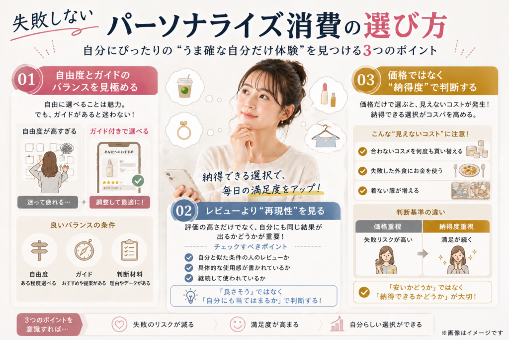 パーソナライズ消費選び方ガイド