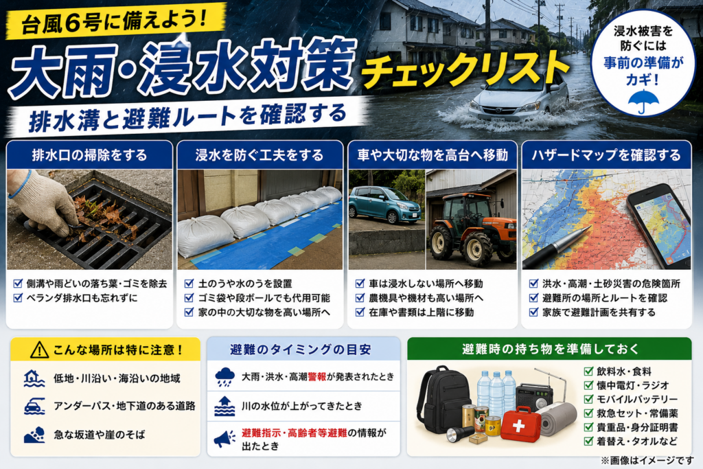 大雨 浸水対策チェックリスト