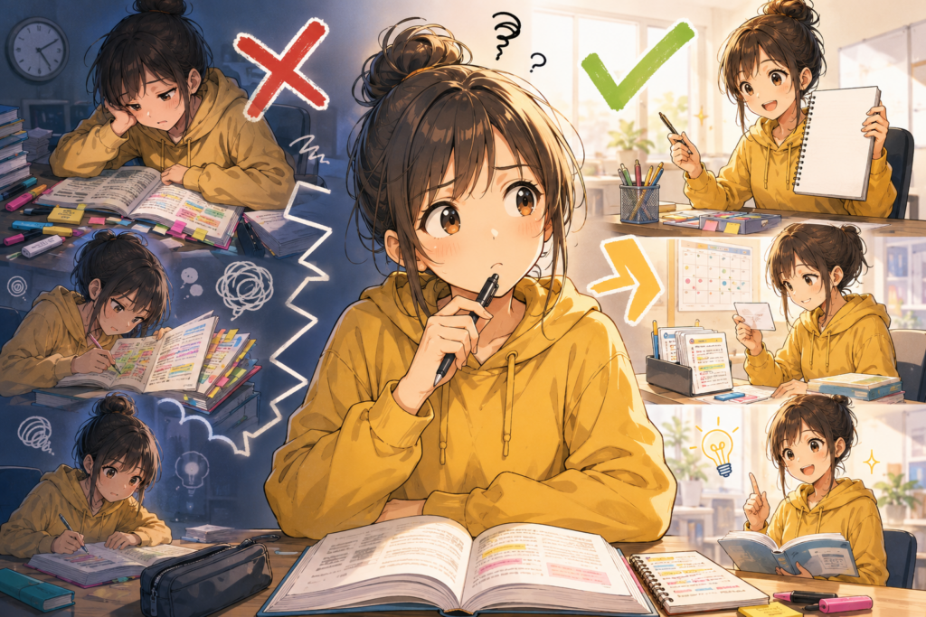 勉強の悩みと選択肢