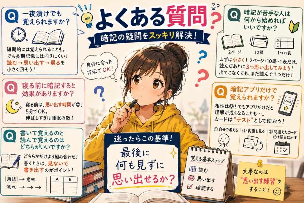 勉強法Q&Aインフォグラフィック