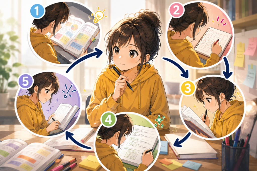 大量に覚える人がやっている効率的な暗記法：5ステップ