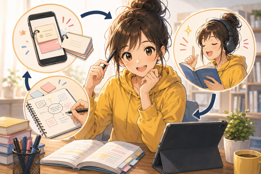 暗記アプリ・音読・要約は「思い出す練習」とセットで使う