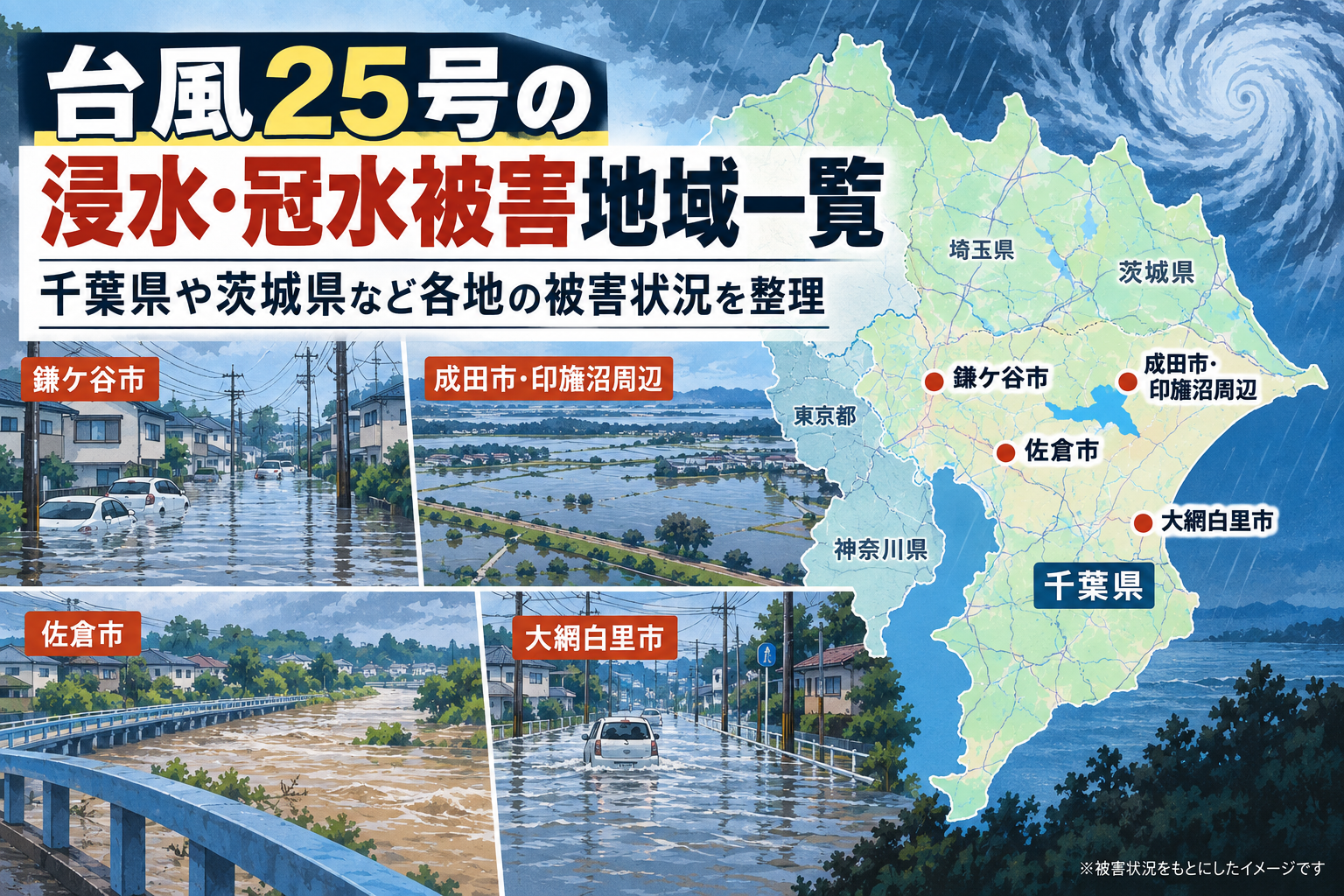 台風25号被害一覧作成