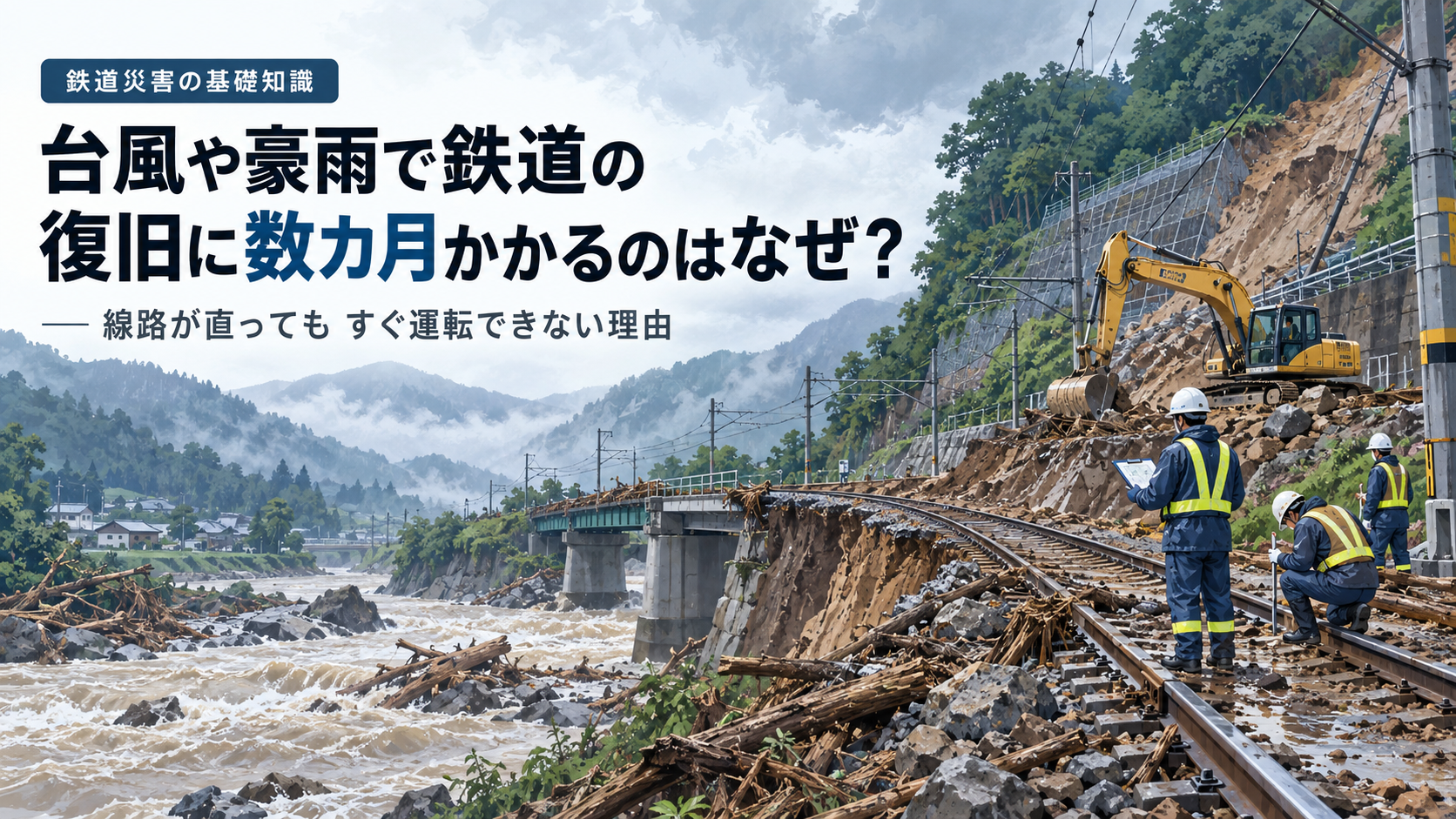 豪雨災害と鉄道復旧現場