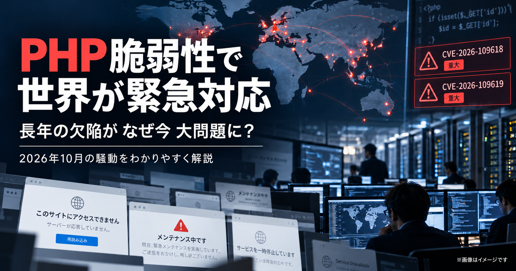 PHP脆弱性、世界が緊急対応