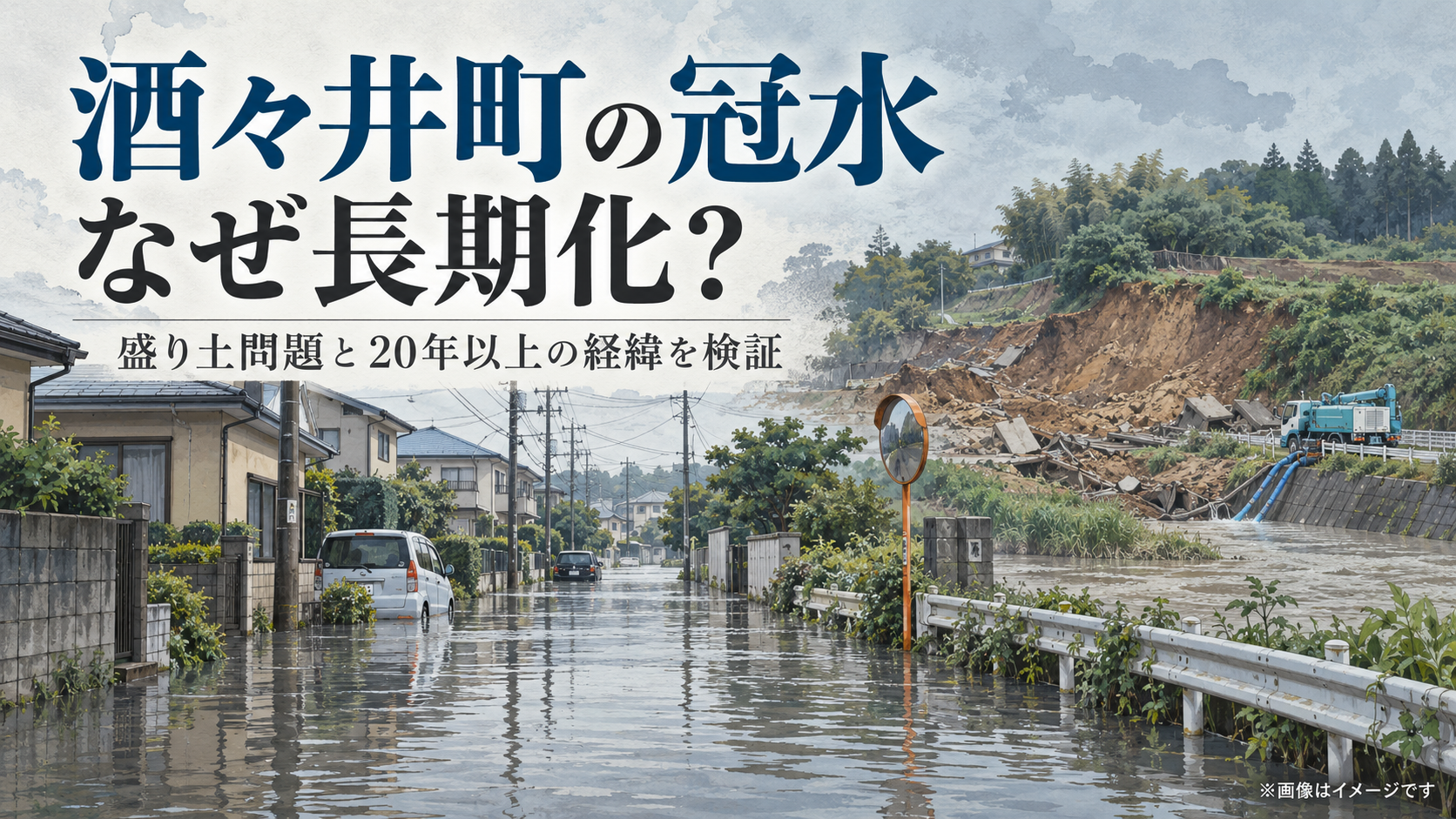 酒々井町の冠水と盛り土問題